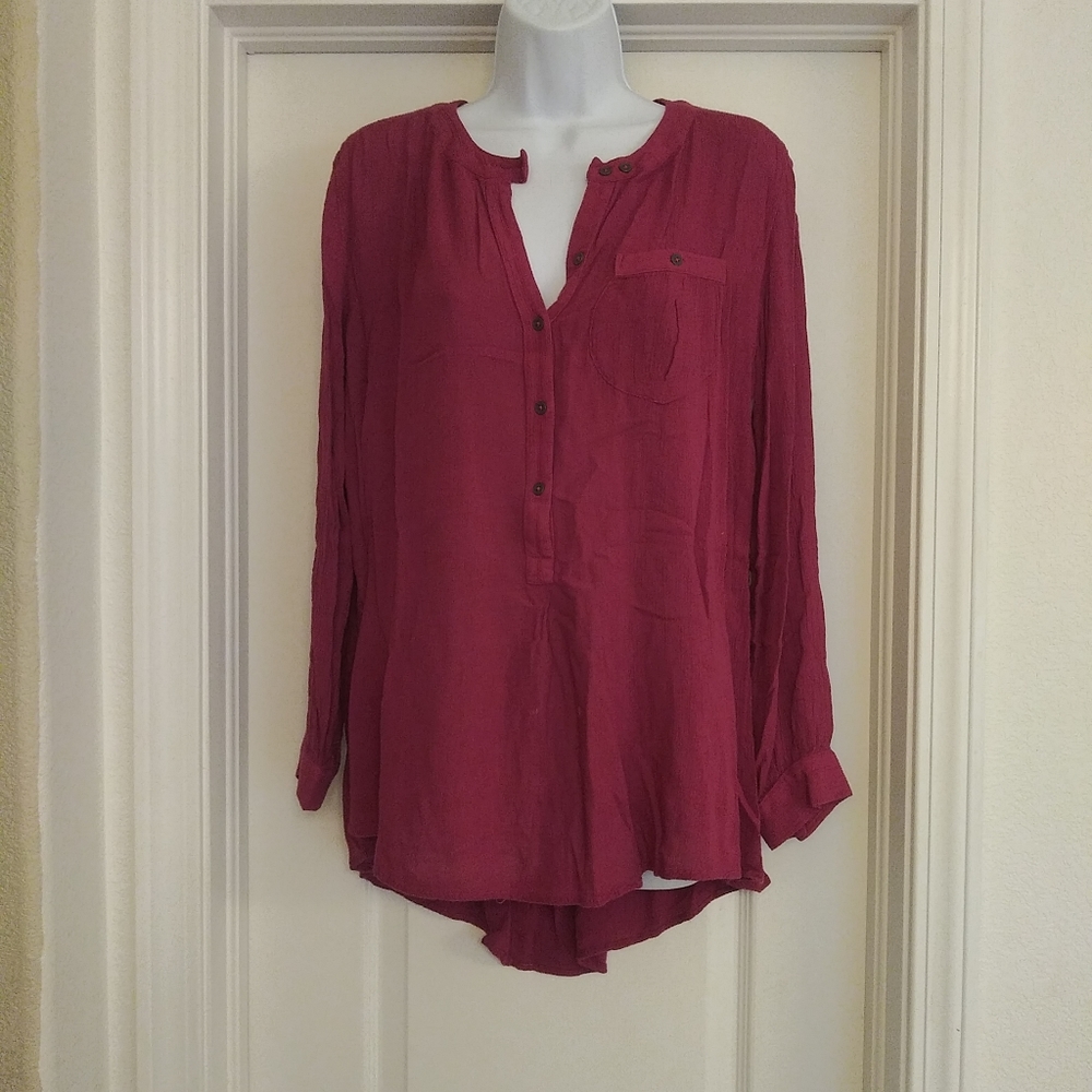 Free People Pink Pullover Tunic Top